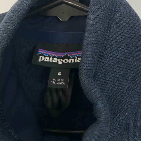 Patagonia Women's Better Sweater Blue Knit Zip Up Vest Zoom Logo size Medium - Picture 8 of 10